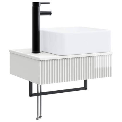 vidaXL Bathroom Furniture Set 5 pcs High Gloss White