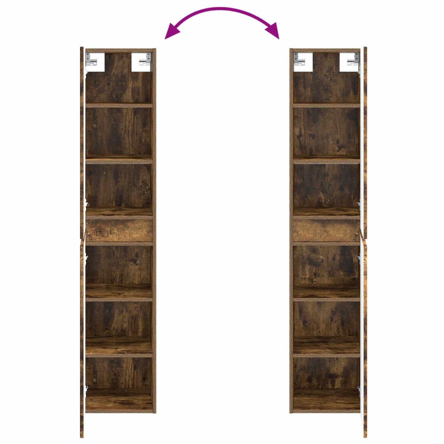 vidaXL Bathroom Furniture Set 5 pcs Smoked Oak 33 x 34.5 x 160 cm
