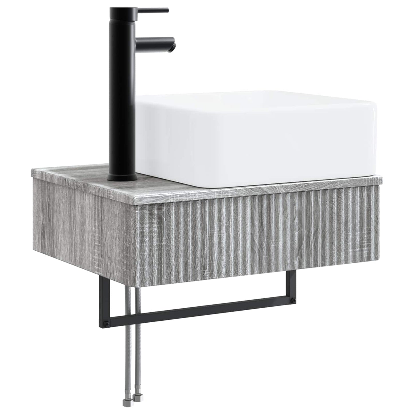 vidaXL Bathroom Furniture Set 5 pcs Grey Sonoma 33 x 34.5 x 160 cm