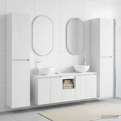 vidaXL Bathroom Furniture Set 5 pcs White 33 x 34.5 x 160 cm