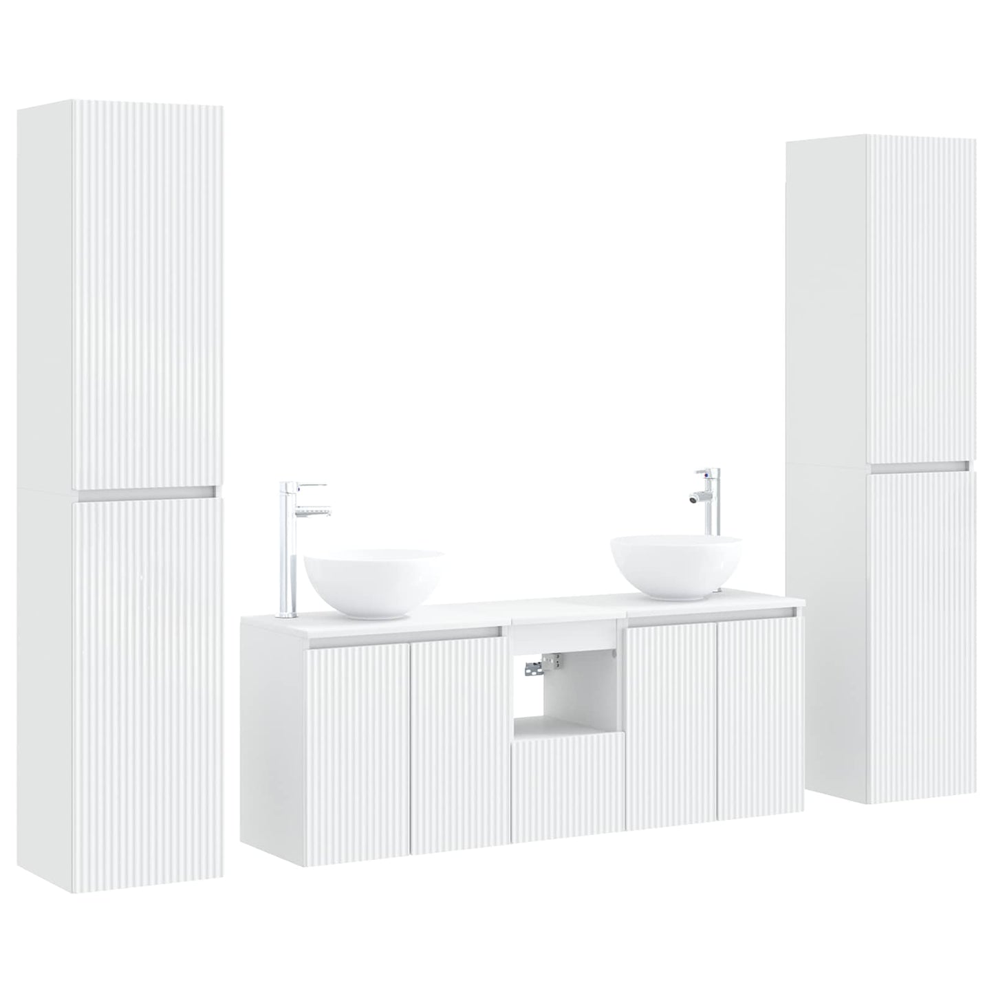 vidaXL Bathroom Furniture Set 5 pcs White 33 x 34.5 x 160 cm
