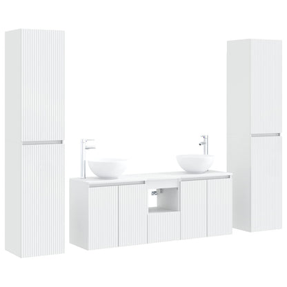 vidaXL Bathroom Furniture Set 5 pcs White 33 x 34.5 x 160 cm
