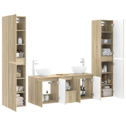 vidaXL Bathroom Furniture Set 5 pcs Sonoma Oak 33 x 34.5 x 160 cm