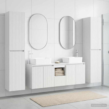 vidaXL Bathroom Furniture Set 5 pcs White 33 x 34.5 x 160 cm