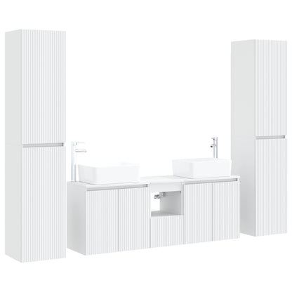vidaXL Bathroom Furniture Set 5 pcs White 33 x 34.5 x 160 cm