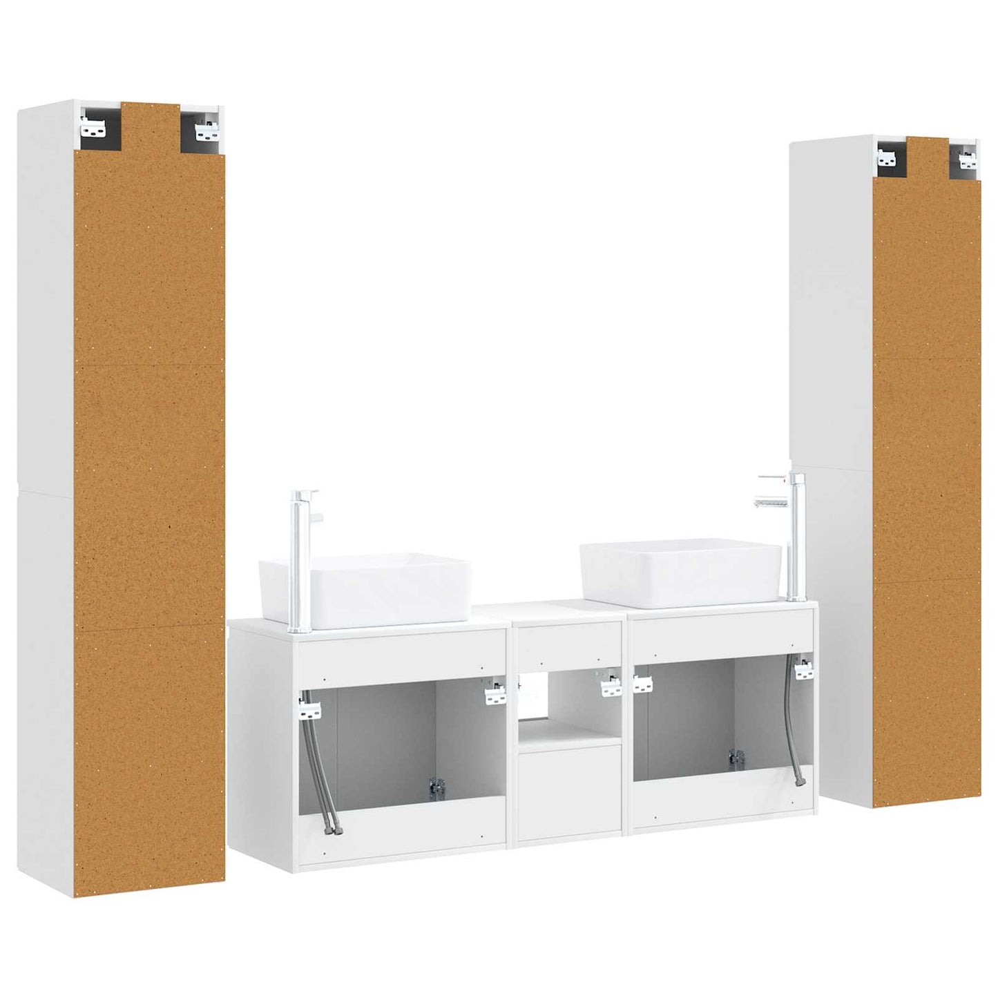 vidaXL Bathroom Furniture Set 5 pcs White 33 x 34.5 x 160 cm