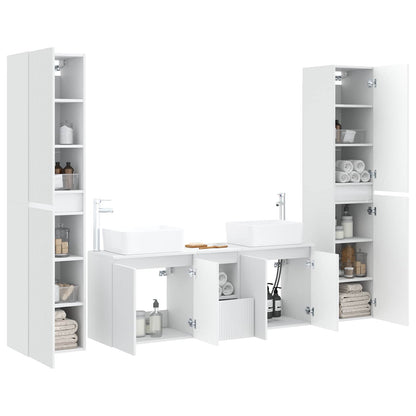 vidaXL Bathroom Furniture Set 5 pcs White 33 x 34.5 x 160 cm