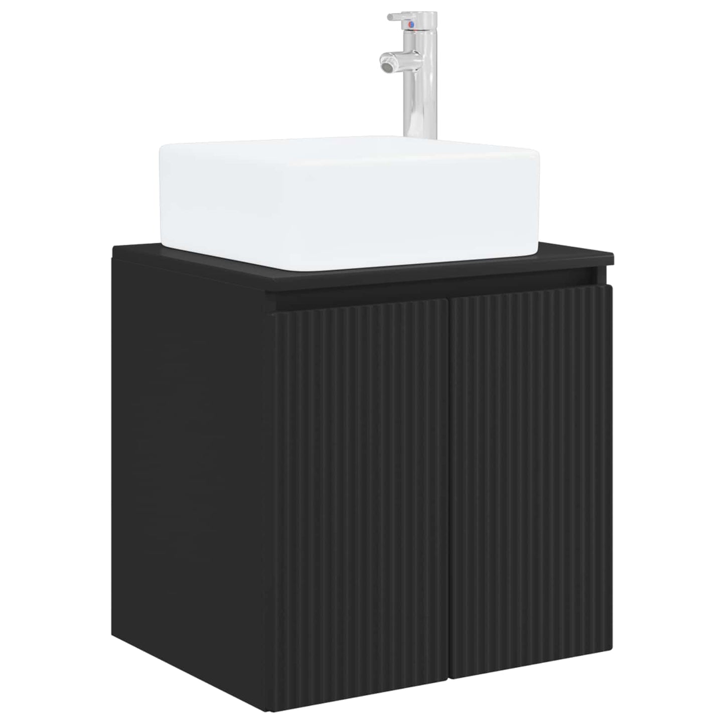 vidaXL Bathroom Furniture Set 5 pcs Black 33 x 34.5 x 160 cm