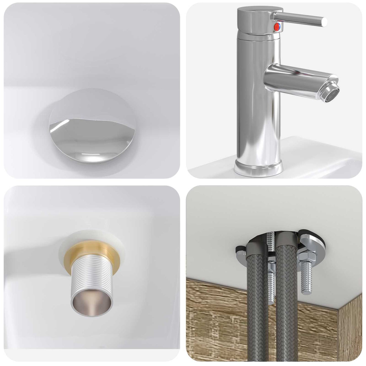 vidaXL Bathroom Furniture Set 5 pcs Sonoma Oak 33 x 34.5 x 160 cm