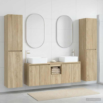 vidaXL Bathroom Furniture Set 5 pcs Sonoma Oak 33 x 34.5 x 160 cm