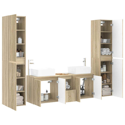 vidaXL Bathroom Furniture Set 5 pcs Sonoma Oak 33 x 34.5 x 160 cm