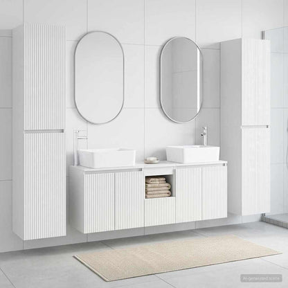 vidaXL Bathroom Furniture Set 5 pcs High Gloss White