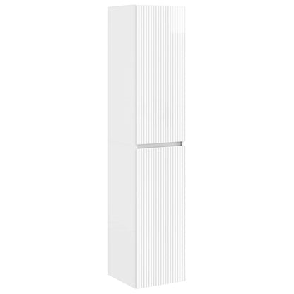 vidaXL Bathroom Furniture Set 5 pcs High Gloss White