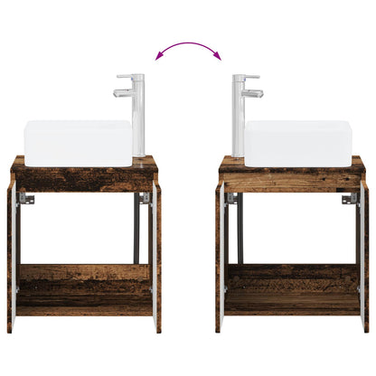 vidaXL Bathroom Furniture Set 5 pcs Old Wood 33 x 34.5 x 160 cm