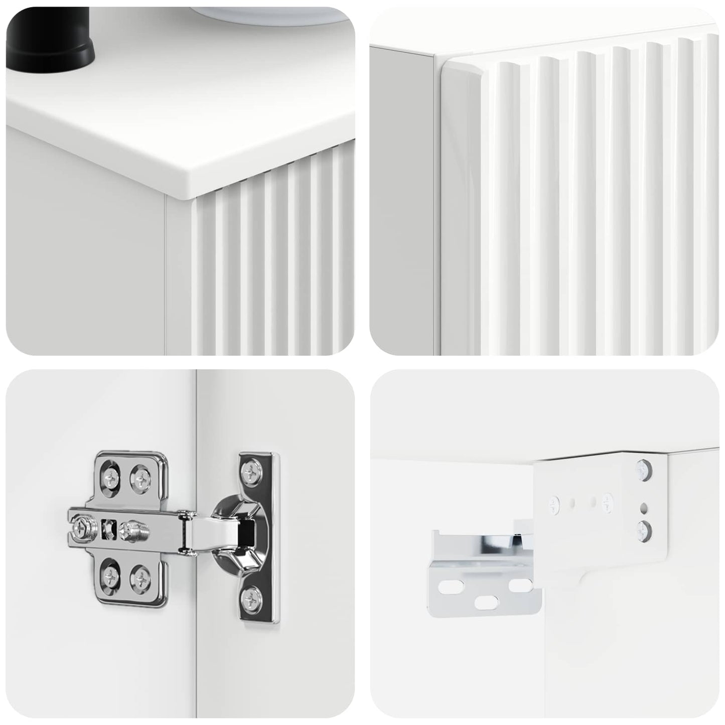vidaXL Bathroom Furniture Set 3 pcs White 33 x 34.5 x 160 cm