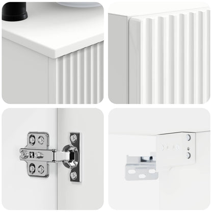 vidaXL Bathroom Furniture Set 3 pcs White 33 x 34.5 x 160 cm