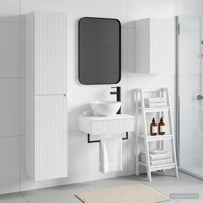 vidaXL Bathroom Furniture Set 3 pcs White 33 x 34.5 x 160 cm