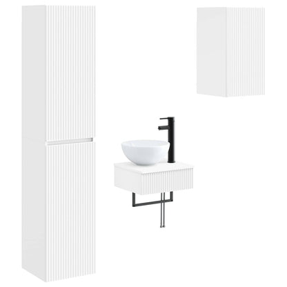 vidaXL Bathroom Furniture Set 3 pcs White 33 x 34.5 x 160 cm