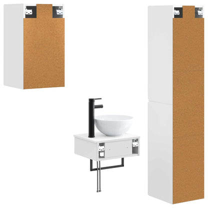 vidaXL Bathroom Furniture Set 3 pcs White 33 x 34.5 x 160 cm