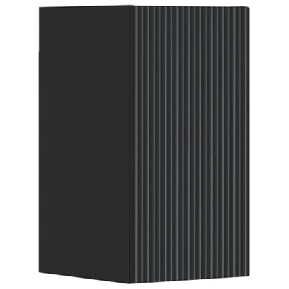 vidaXL Bathroom Furniture Set 3 pcs Black 33 x 34.5 x 160 cm