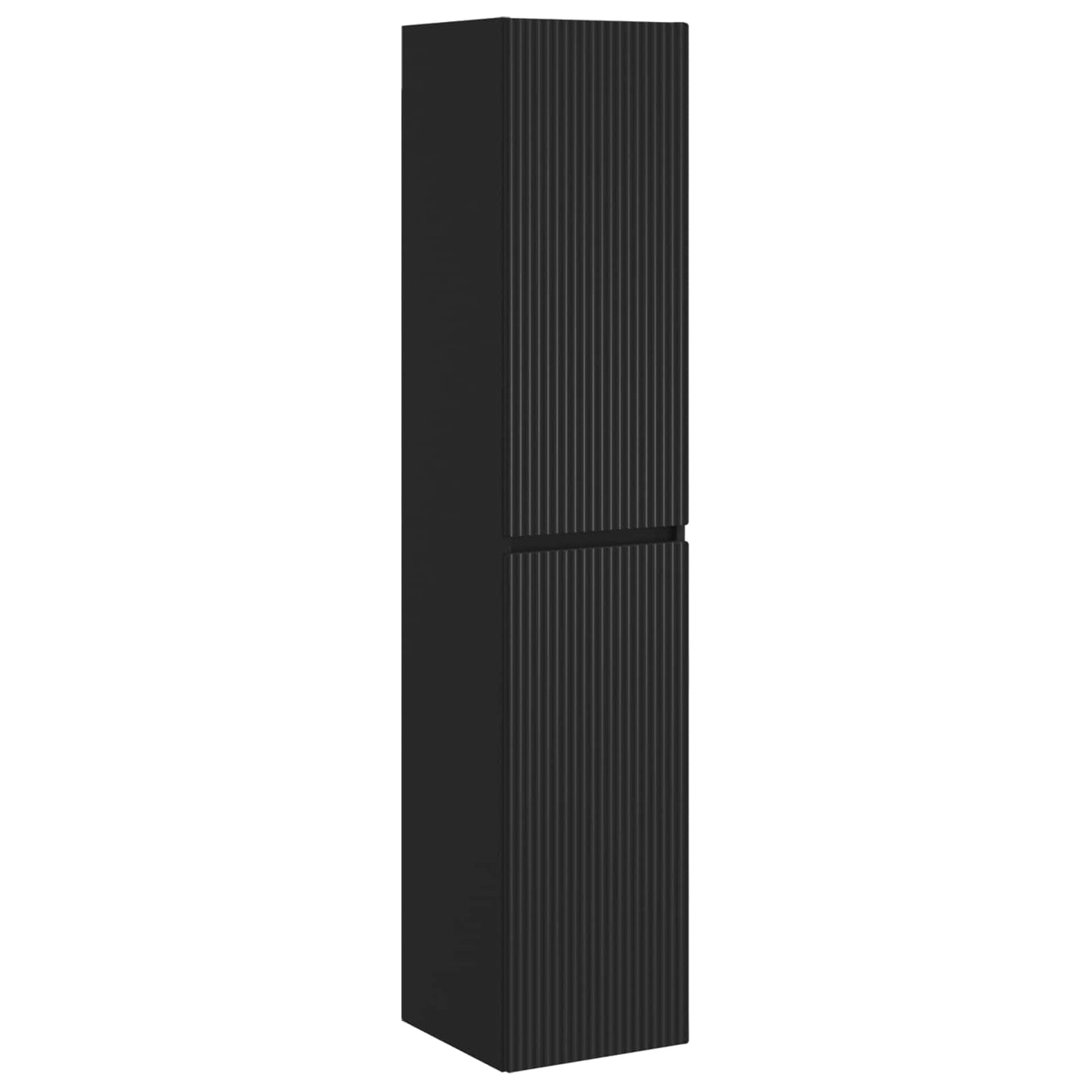 vidaXL Bathroom Furniture Set 3 pcs Black 33 x 34.5 x 160 cm
