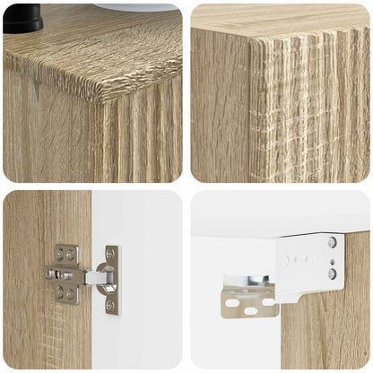 vidaXL Bathroom Furniture Set 3 pcs Sonoma Oak 33 x 34.5 x 160 cm