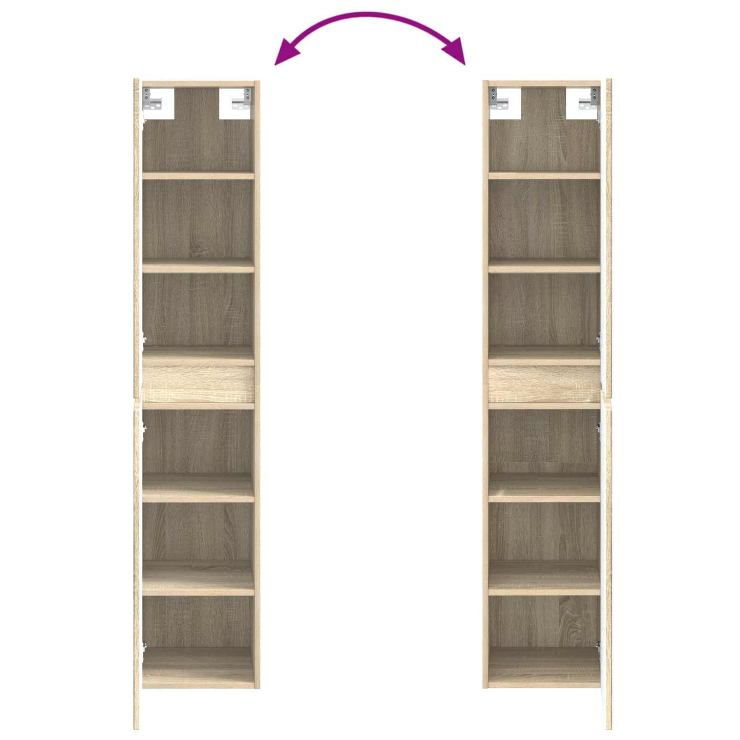 vidaXL Bathroom Furniture Set 3 pcs Sonoma Oak 33 x 34.5 x 160 cm