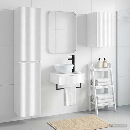 vidaXL Bathroom Furniture Set 3 pcs High Gloss White