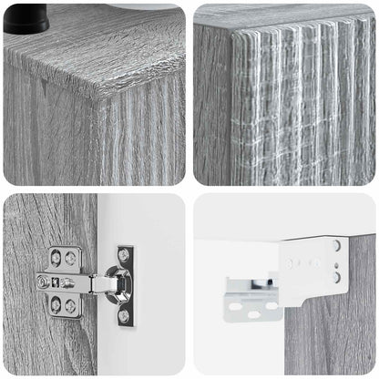 vidaXL Bathroom Furniture Set 3 pcs Grey Sonoma 33 x 34.5 x 160 cm