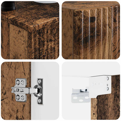 vidaXL Bathroom Furniture Set 3 pcs Old Wood 33 x 34.5 x 160 cm