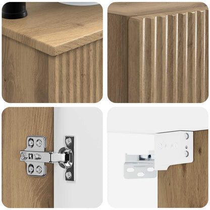 vidaXL Bathroom Furniture Set 3 pcs Artisan Oak 33 x 34.5 x 160 cm