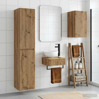 vidaXL Bathroom Furniture Set 3 pcs Artisan Oak 33 x 34.5 x 160 cm