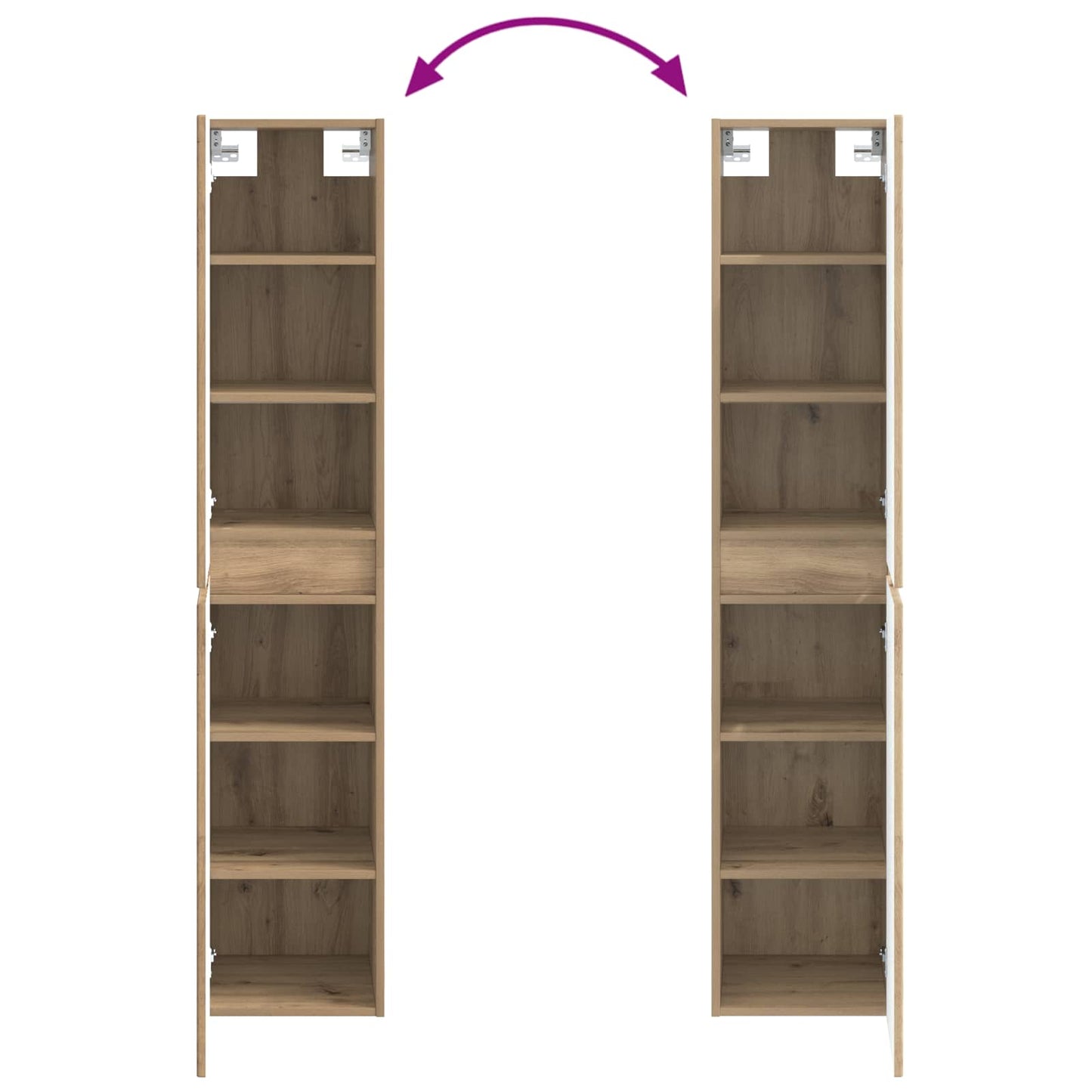 vidaXL Bathroom Furniture Set 3 pcs Artisan Oak 33 x 34.5 x 160 cm