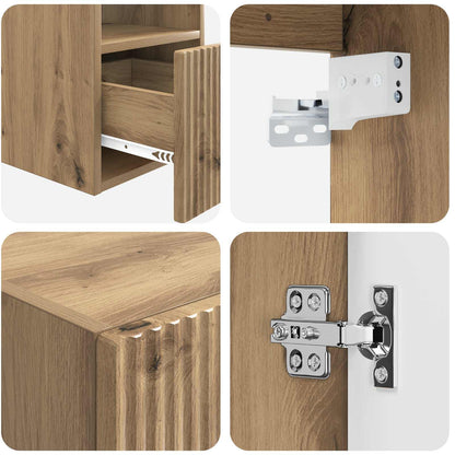 vidaXL Bathroom Furniture Set 3 pcs Artisan Oak 33 x 34.5 x 160 cm