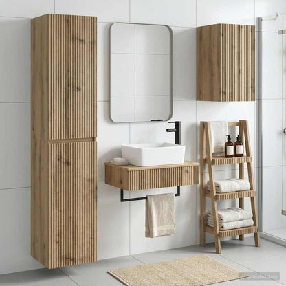 vidaXL Bathroom Furniture Set 3 pcs Artisan Oak 33 x 34.5 x 160 cm