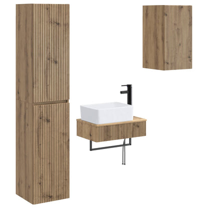 vidaXL Bathroom Furniture Set 3 pcs Artisan Oak 33 x 34.5 x 160 cm