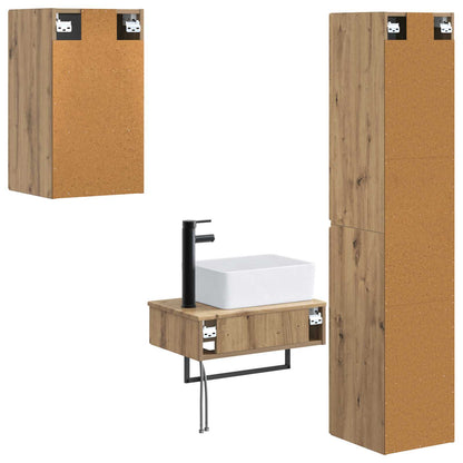 vidaXL Bathroom Furniture Set 3 pcs Artisan Oak 33 x 34.5 x 160 cm