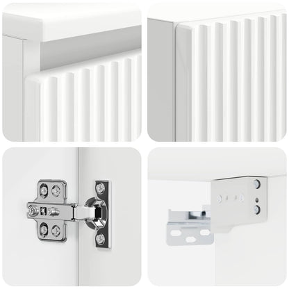 vidaXL Bathroom Furniture Set 3 pcs White 33 x 34.5 x 160 cm