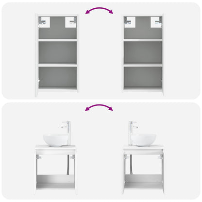 vidaXL Bathroom Furniture Set 3 pcs White 33 x 34.5 x 160 cm