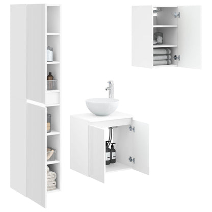 vidaXL Bathroom Furniture Set 3 pcs White 33 x 34.5 x 160 cm