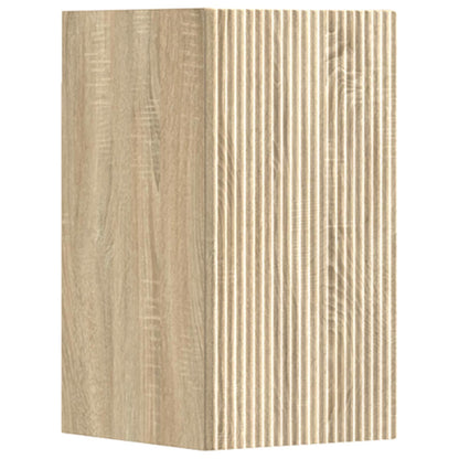 vidaXL Bathroom Furniture Set 3 pcs Sonoma Oak 33 x 34.5 x 160 cm