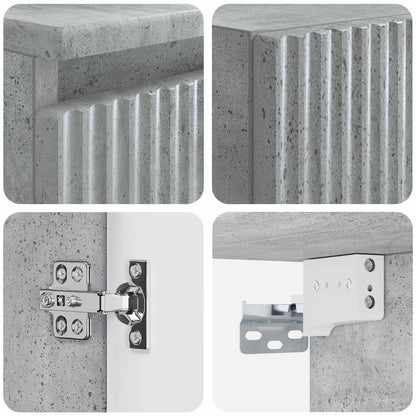 vidaXL Bathroom Furniture Set 3 pcs Concrete Grey 33 x 34.5 x 160 cm