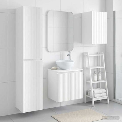 vidaXL Bathroom Furniture Set 3 pcs High Gloss White