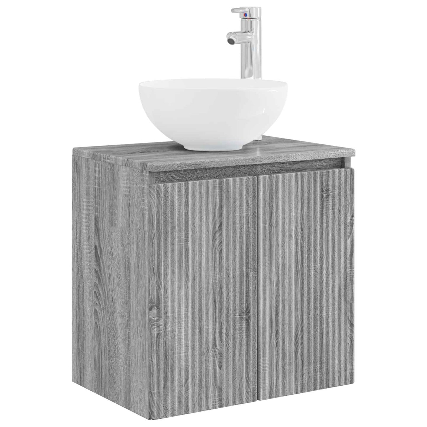 vidaXL Bathroom Furniture Set 3 pcs Grey Sonoma 33 x 34.5 x 160 cm