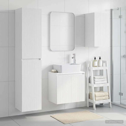 vidaXL Bathroom Furniture Set 3 pcs White 33 x 34.5 x 160 cm