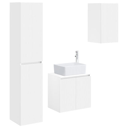 vidaXL Bathroom Furniture Set 3 pcs White 33 x 34.5 x 160 cm