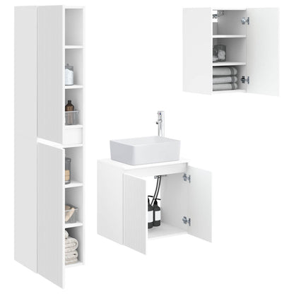 vidaXL Bathroom Furniture Set 3 pcs White 33 x 34.5 x 160 cm