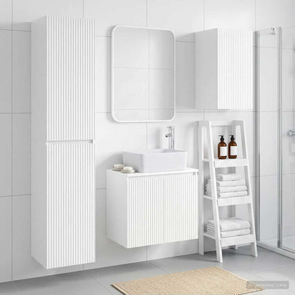vidaXL Bathroom Furniture Set 3 pcs High Gloss White