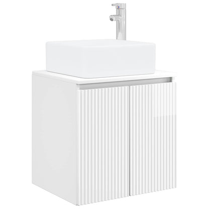 vidaXL Bathroom Furniture Set 3 pcs High Gloss White