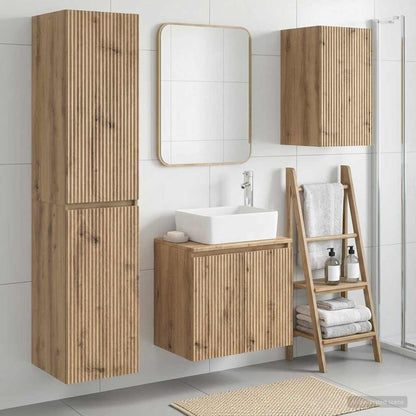 vidaXL Bathroom Furniture Set 3 pcs Artisan Oak 33 x 34.5 x 160 cm